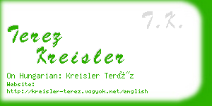 terez kreisler business card